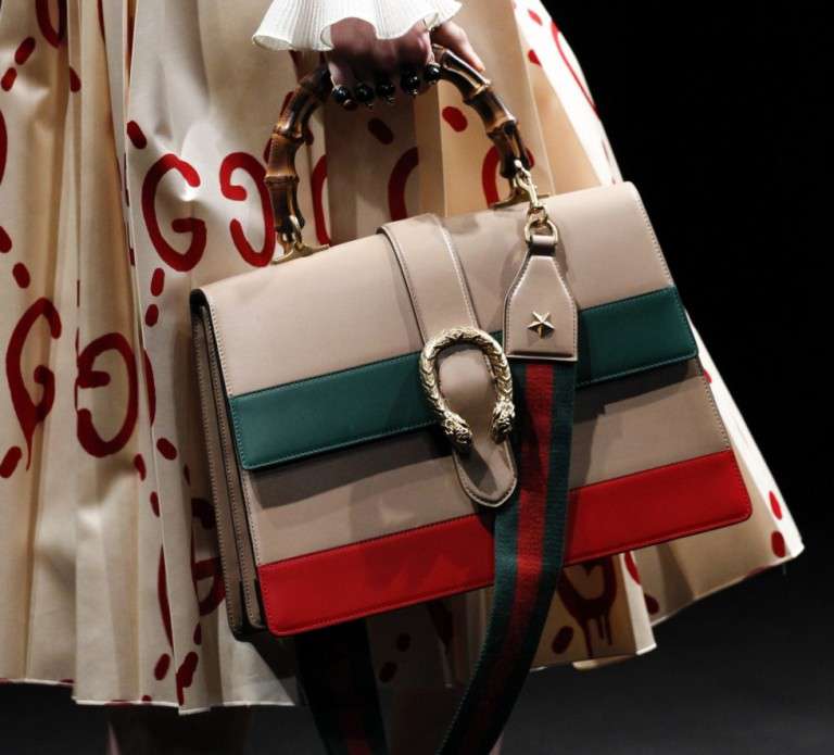handbag gucci in color block