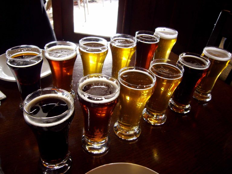 Sampling beers in style at Spinnakers