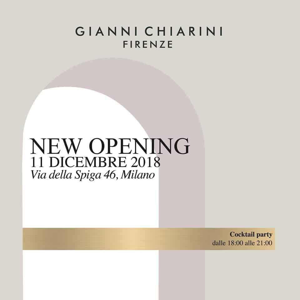 Gianni Chiarini NEW OPENING MILANO