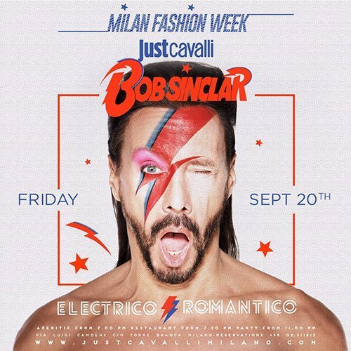 bob sinclar milano fashion week