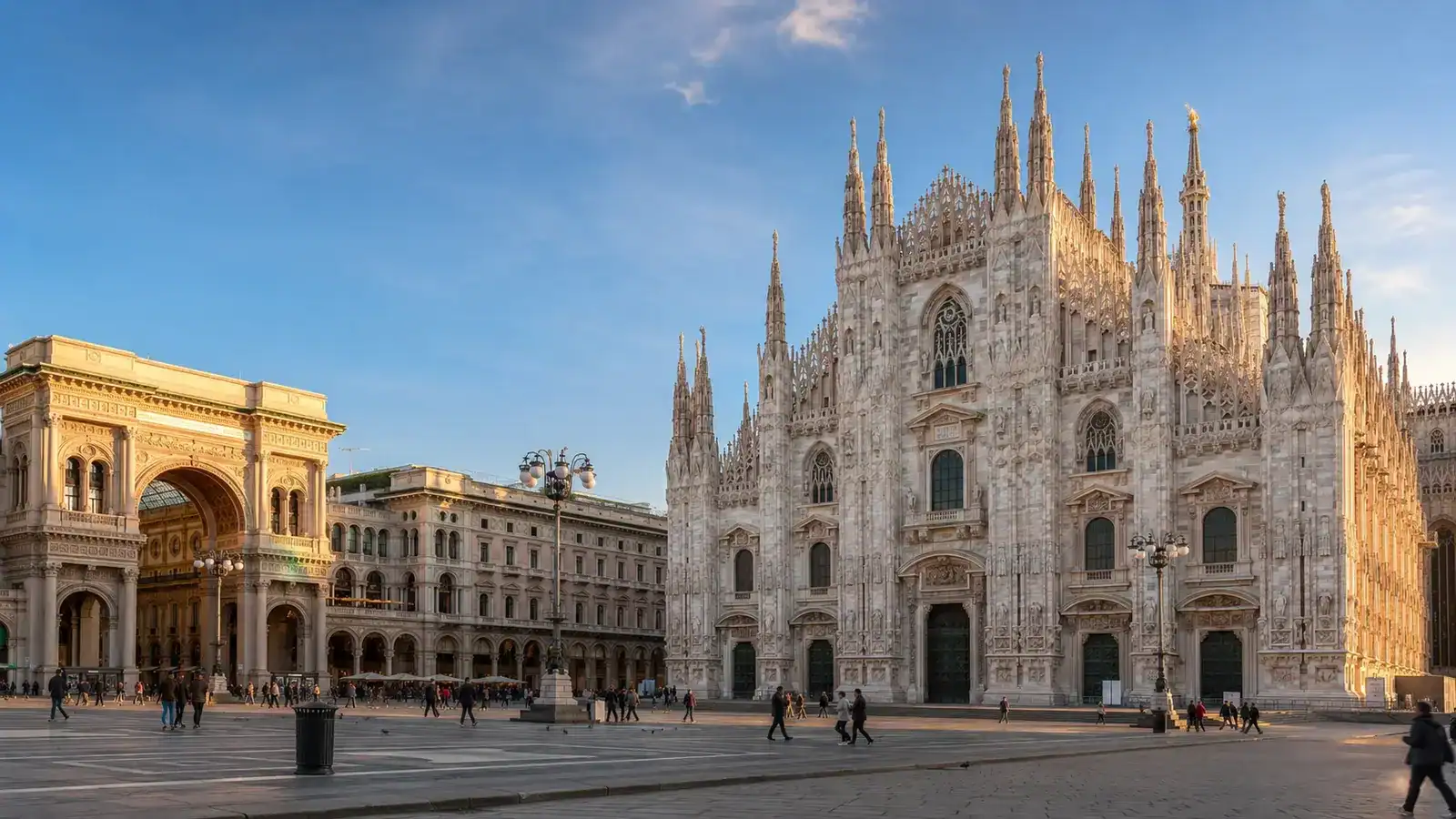 Duomo di Milano e Galleria Vittorio Emanuele II al tramonto