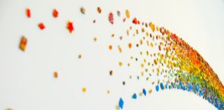 blue green orange and red rainbow design decoration 673648 scaled