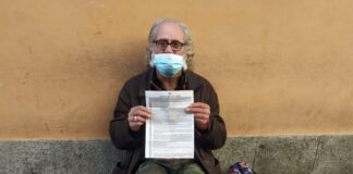 Pasquale Giudice Facebook clochard multato