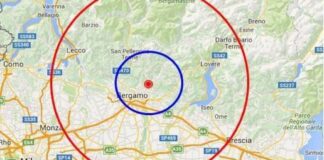 terremoto bergamo lombardia milano scossa