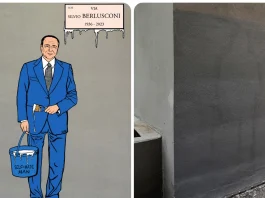 murale di Silvio Berlusconi