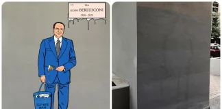 murale di Silvio Berlusconi