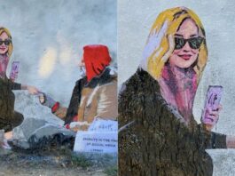 murales velenoso contro Chiara Ferragni