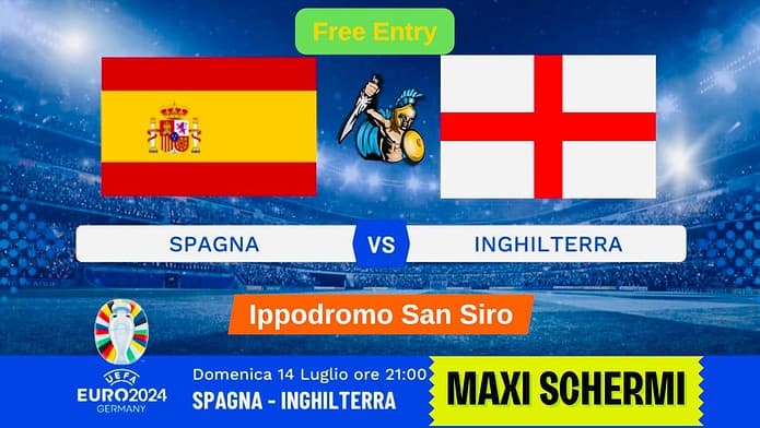 MAXISCHERMO SPAGNA-INGHILTERRA FINALE EURO 2024