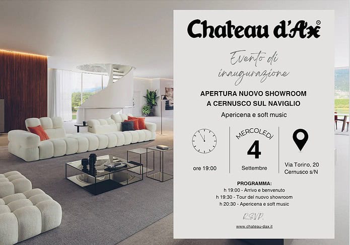 INAUGURAZIONE Showroom Chateau d'Ax