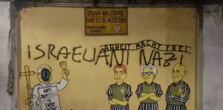 Sfregiato murale con Liliana Segre, Bruck e Modiano