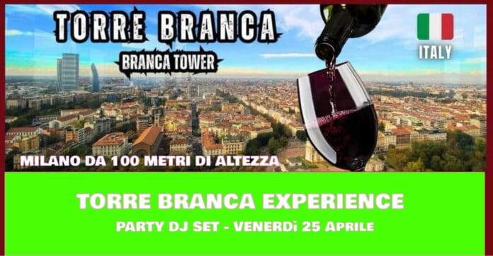 torre branca justme 25 aprile aperitivo discoteca milano