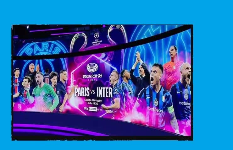 finale champions inter milano maxischermo