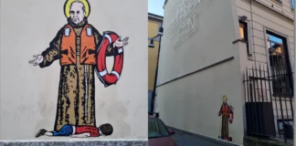 murale Papa Francesco