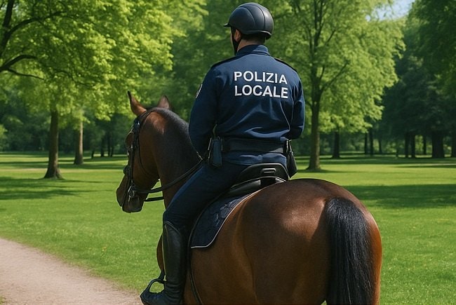 polizia locale a cavallo