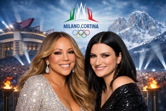 Mariah Carey e Laura Pausini alla cerimonia di apertura