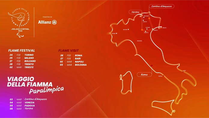 Fiamma Paralimpica: date, tappe e significato del percorso