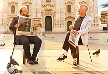 Cattelan e Design Week: colazione-baratto in Piazza Duomo