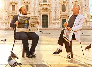 Cattelan e Design Week: colazione-baratto in Piazza Duomo