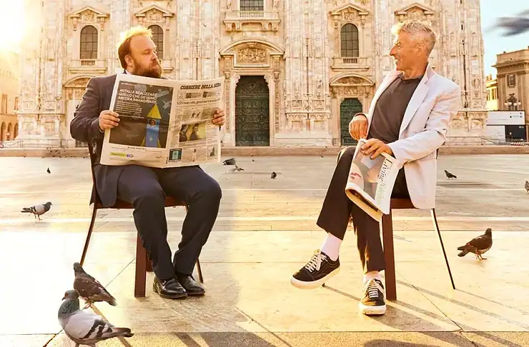 Cattelan e Design Week: colazione-baratto in Piazza Duomo