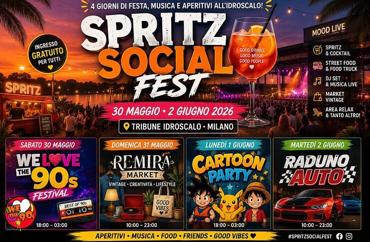 Spritz Social Fest 2026 – Festival all’Idroscalo di Milano