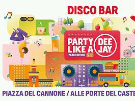 Disco Bar by Food Society durante Party Like a Deejay 2026 a Milano con street food, DJ set, aperitivo e musica a Piazza del Cannone nel Parco Sempione