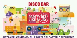 Disco Bar by Food Society durante Party Like a Deejay 2026 a Milano con street food, DJ set, aperitivo e musica a Piazza del Cannone nel Parco Sempione