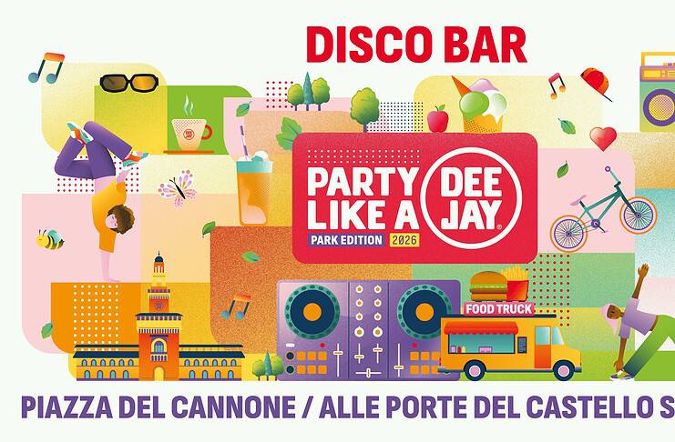 Disco Bar by Food Society durante Party Like a Deejay 2026 a Milano con street food, DJ set, aperitivo e musica a Piazza del Cannone nel Parco Sempione