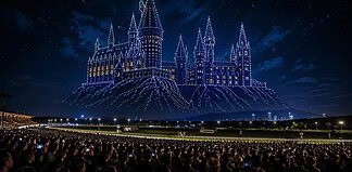 Harry Potter nei cieli di Milano: uno spettacolo con 1.200 droni 