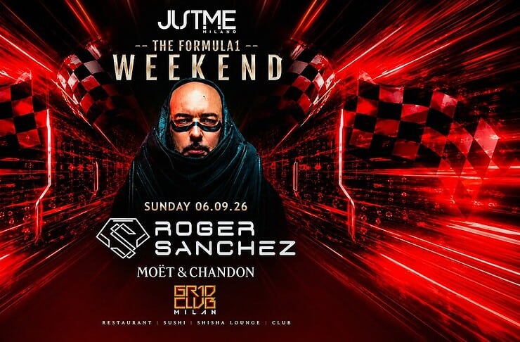 Roger Sanchez al JustMe Milano per il F1 Party del GP di Monza 2026