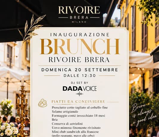 Brunch Brera Milano da Rivoire domenica 20 settembre 2026