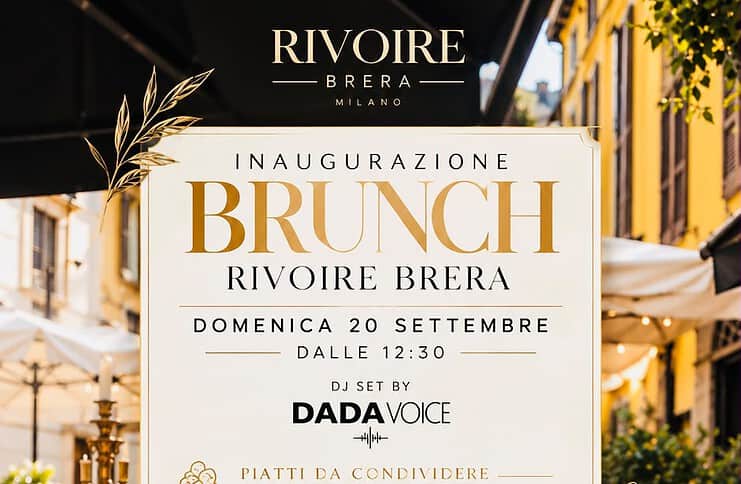 Brunch Brera Milano da Rivoire domenica 20 settembre 2026