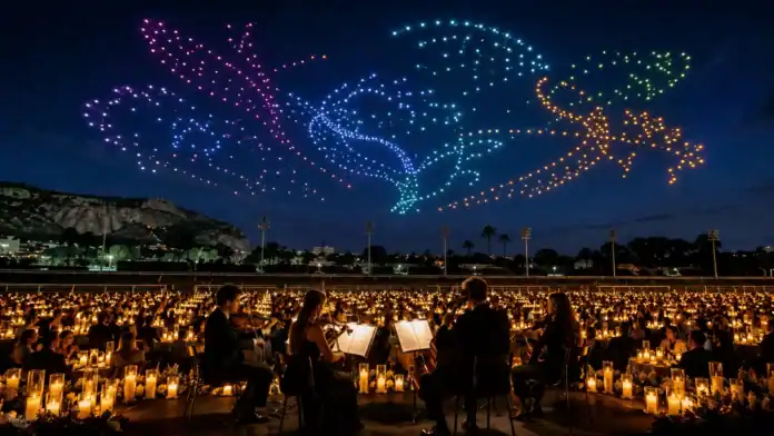 DroneArt Show: il cielo si illumina con i droni sulle note di Vivaldi