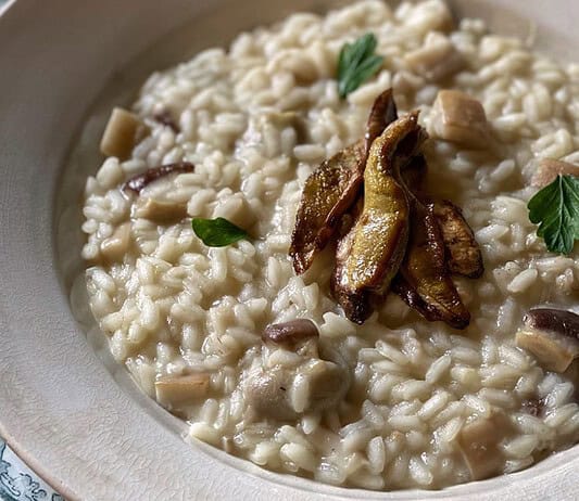 risotto ai funghi porcini.