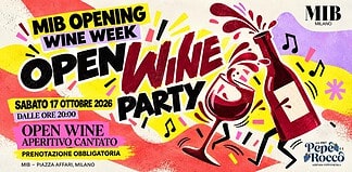 MIB Opening Wine Week: aperitivo cantato e Open Wine il 17 ottobre 2026