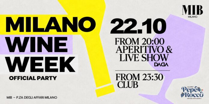 Milano Wine Week Official Party al MIB il 22 ottobre 2026
